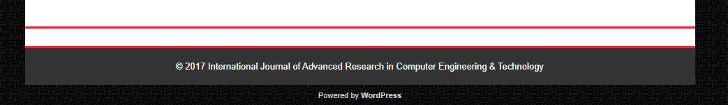 The footer of the IJARCET website only includes the title of the journal.