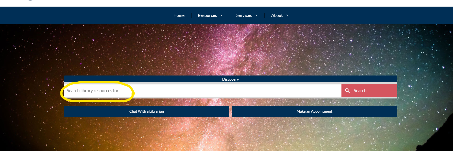 library home page
