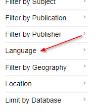 Discovery search's Language limiter