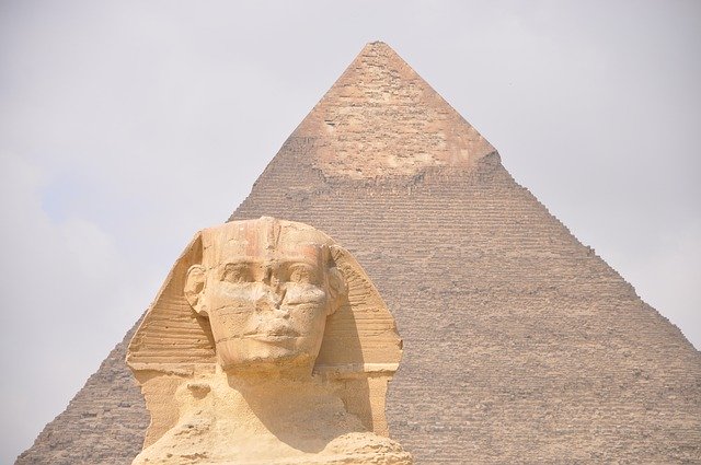 Egypt's Sphinx and a Pyramid